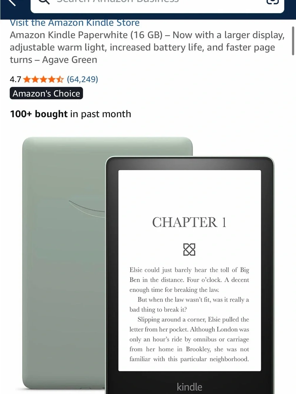 Amazon Kindle eBook Reader - sage green